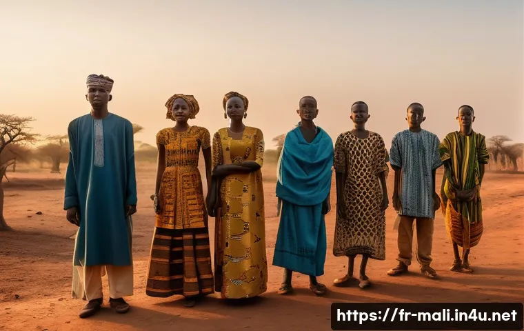 말리의 최근 정치 변화 - **A Vibrant Malian Future: Dawn of Hope**
    A highly detailed, cinematic wide shot depicting a gro...