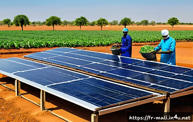 말리에서 사업하기 - A vibrant Malian entrepreneur&rsquo;s modern agro-processing facility in a rural setting, showcasing mecha...